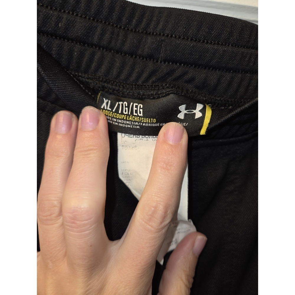 Under Armour Pants Mens Black Loose Zip Pockets Ankle Zips. XL - Picture 3 of 5